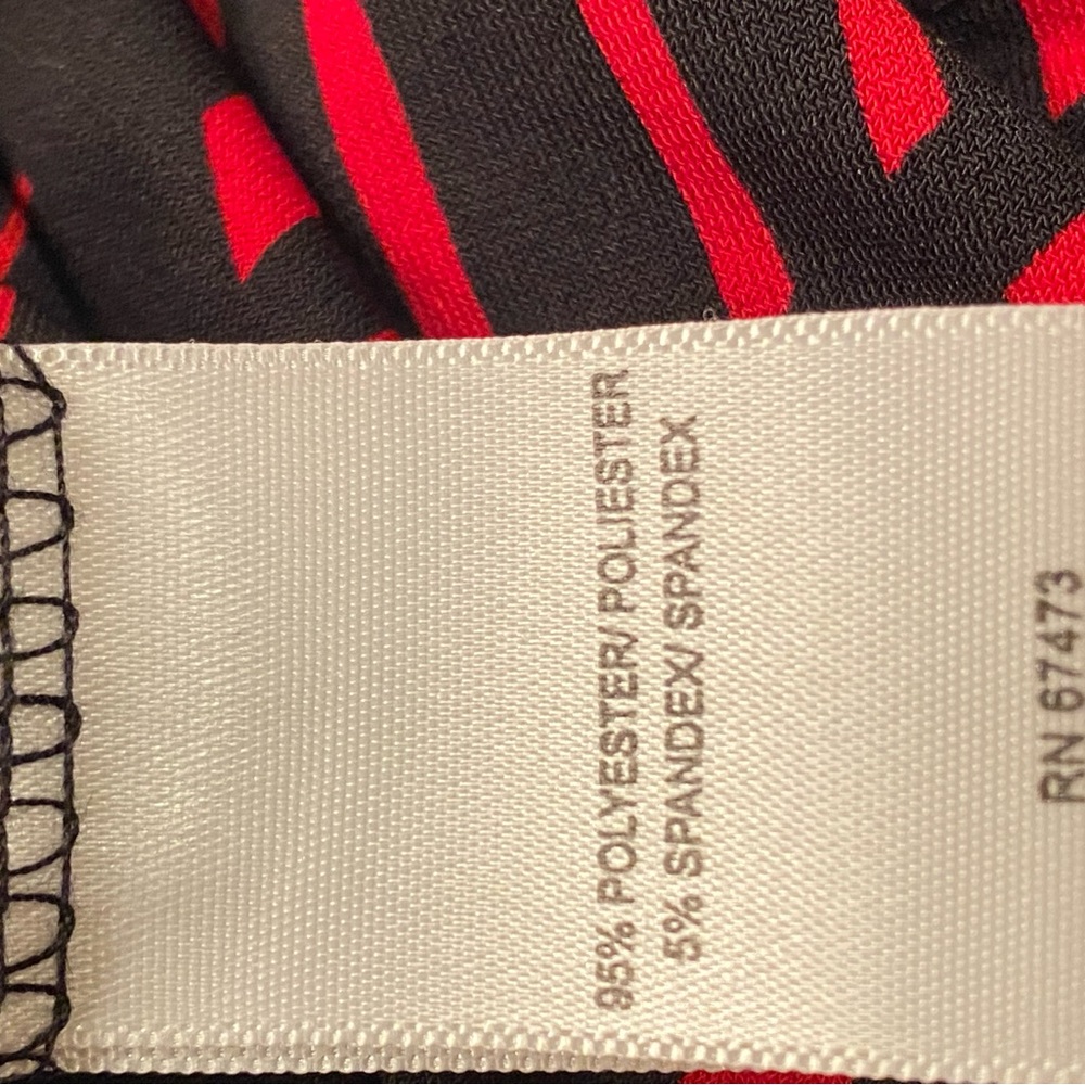 Danny & Nicole Black Dress with Red Stripes - Picture 9 of 13